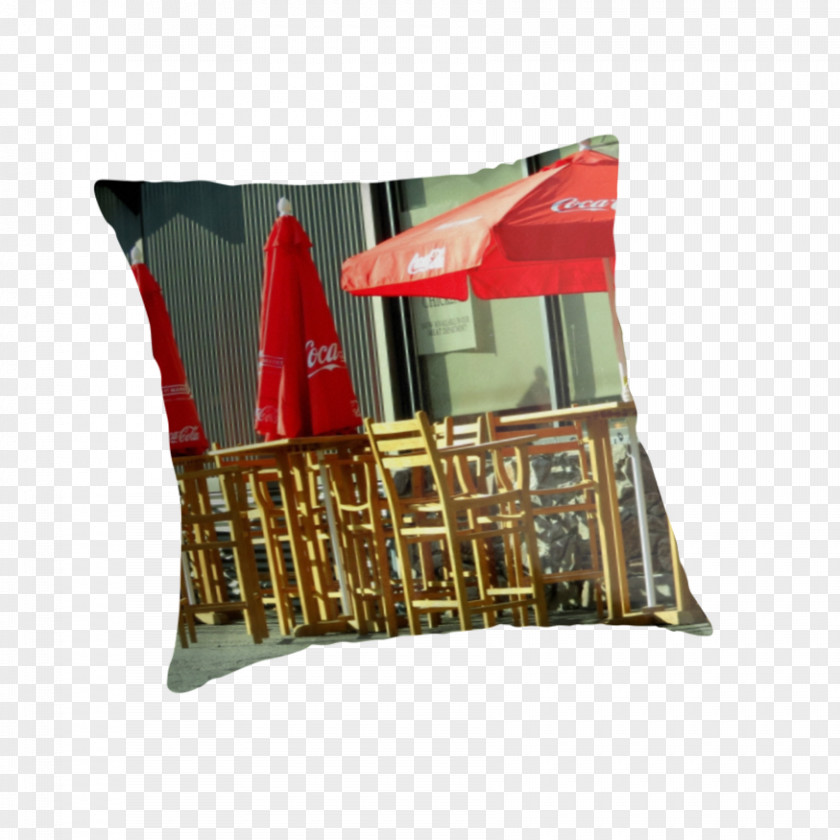 Sidewalk Cafe Cushion Throw Pillows PNG