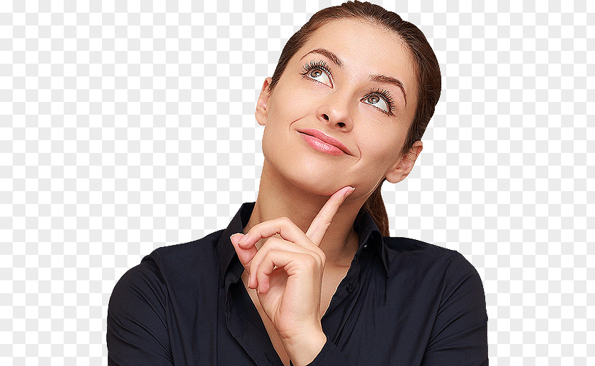 Thinking Woman Thought Person Bing Question PNG