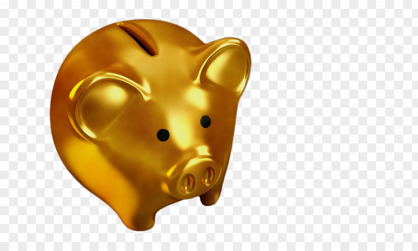 Brass Animal Figure Piggy Bank PNG