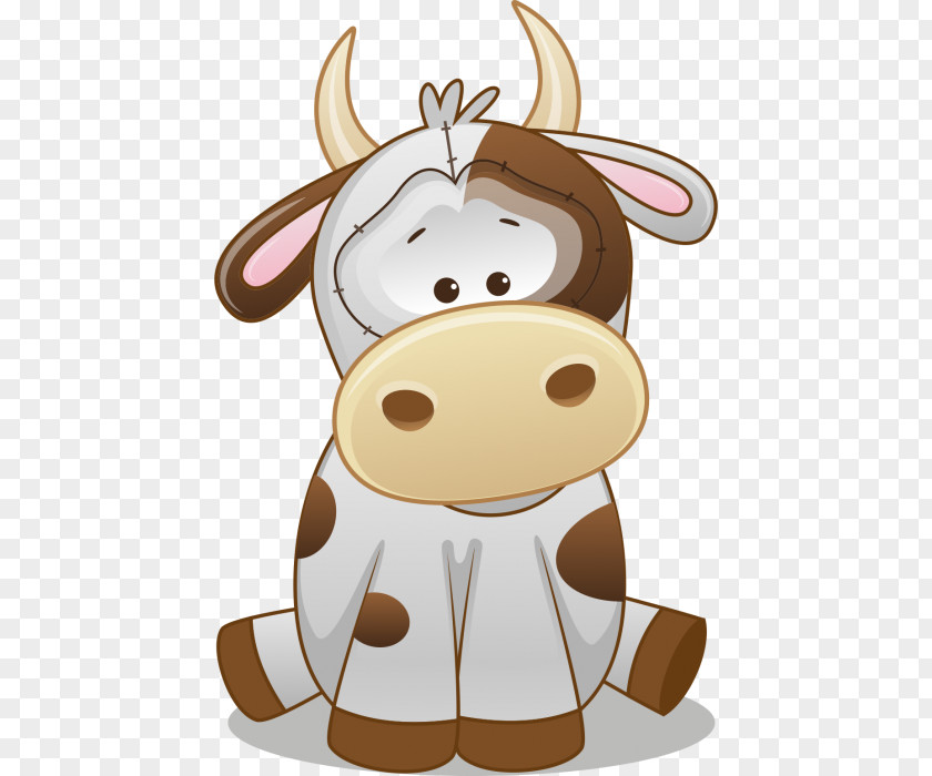 Brown Cow Dairy Cattle Cartoon PNG