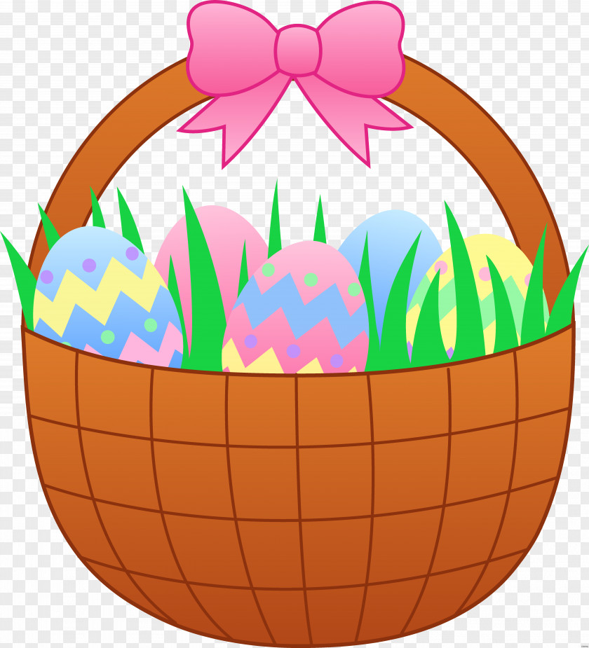 Easter Sunday Bunny Basket Clip Art PNG