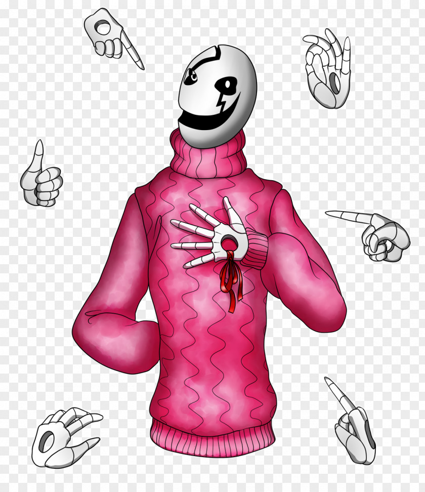 Gaster Streamer Illustration Pink M Outerwear Cartoon Character PNG