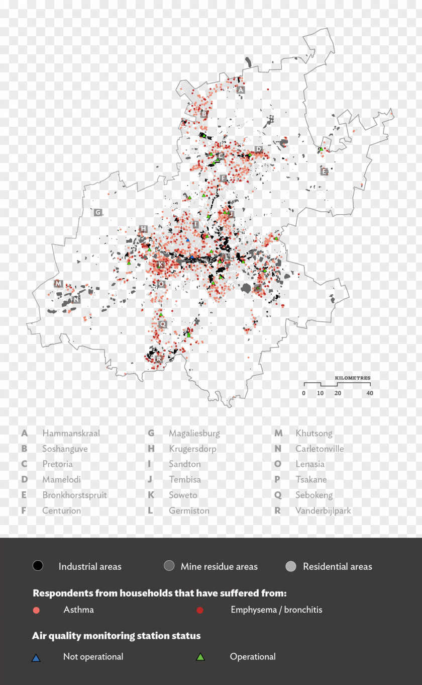 Map Soshanguve GCRO (Gauteng City-Region Observatory) Air Pollution Hammanskraal PNG