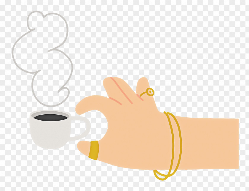 Hand Pinching Coffee PNG