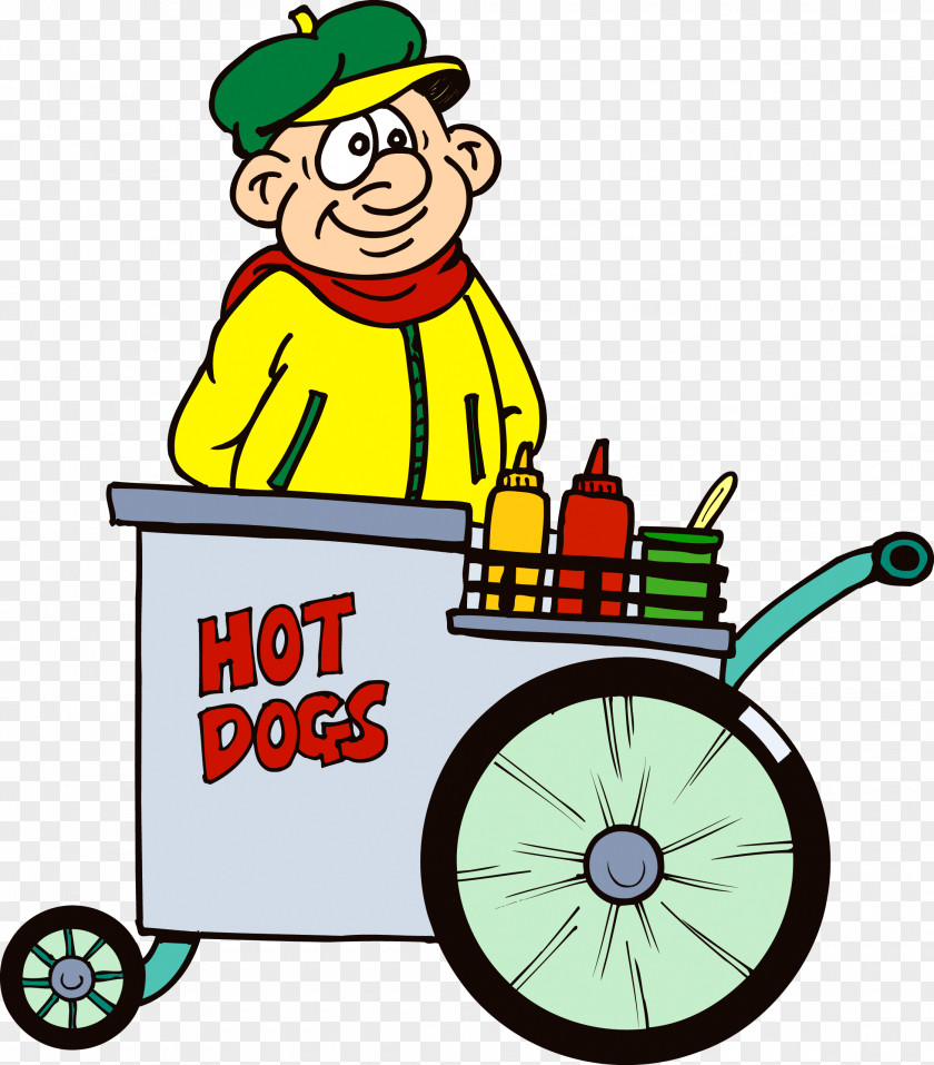 Hot Dog Cart Street Food Stand Clip Art PNG