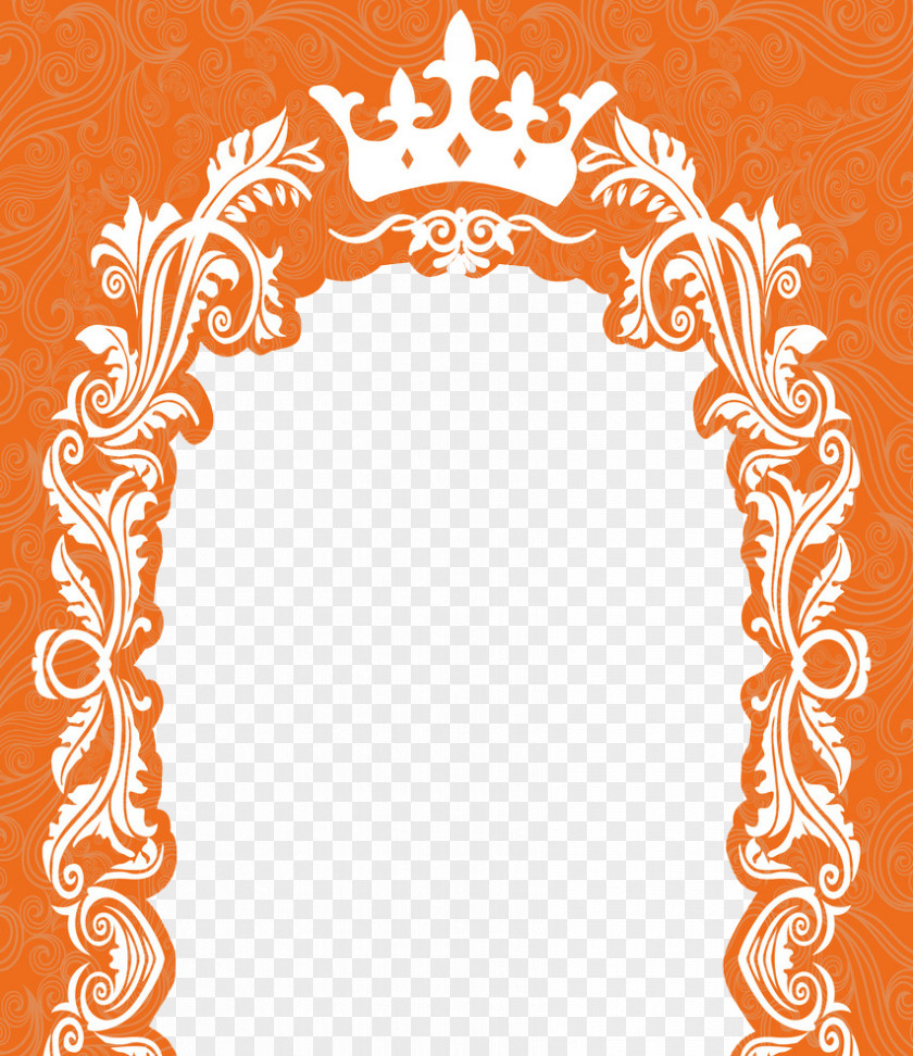 Orange Wedding Flower Door PNG