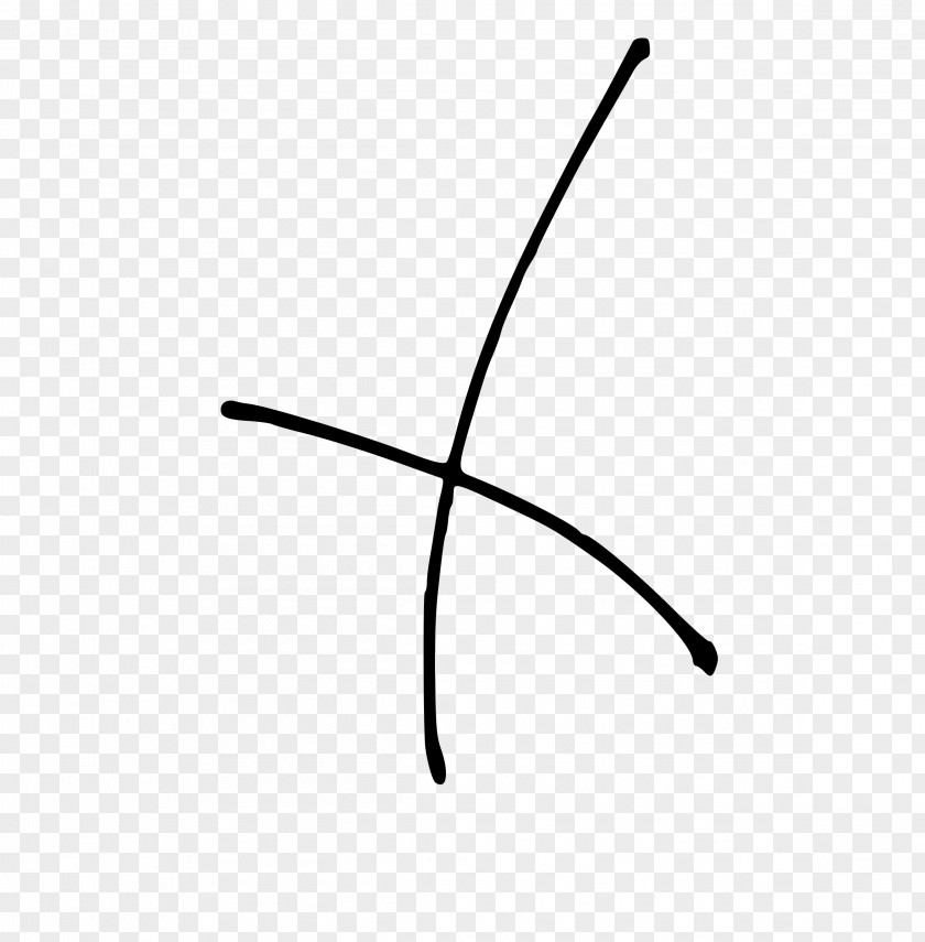 X Mark Black And White Monochrome Photography Line Art PNG