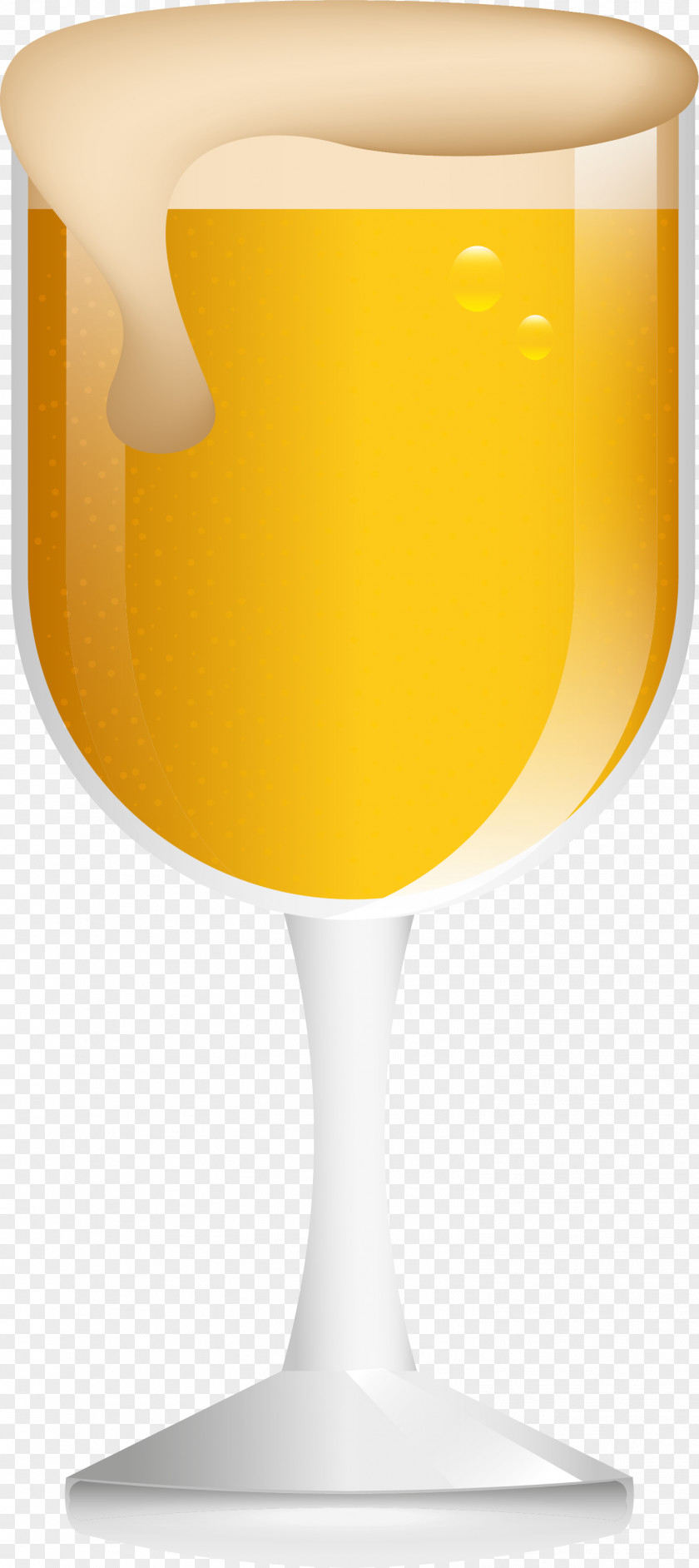 Cartoon Yellow Beer Wine Glass PNG