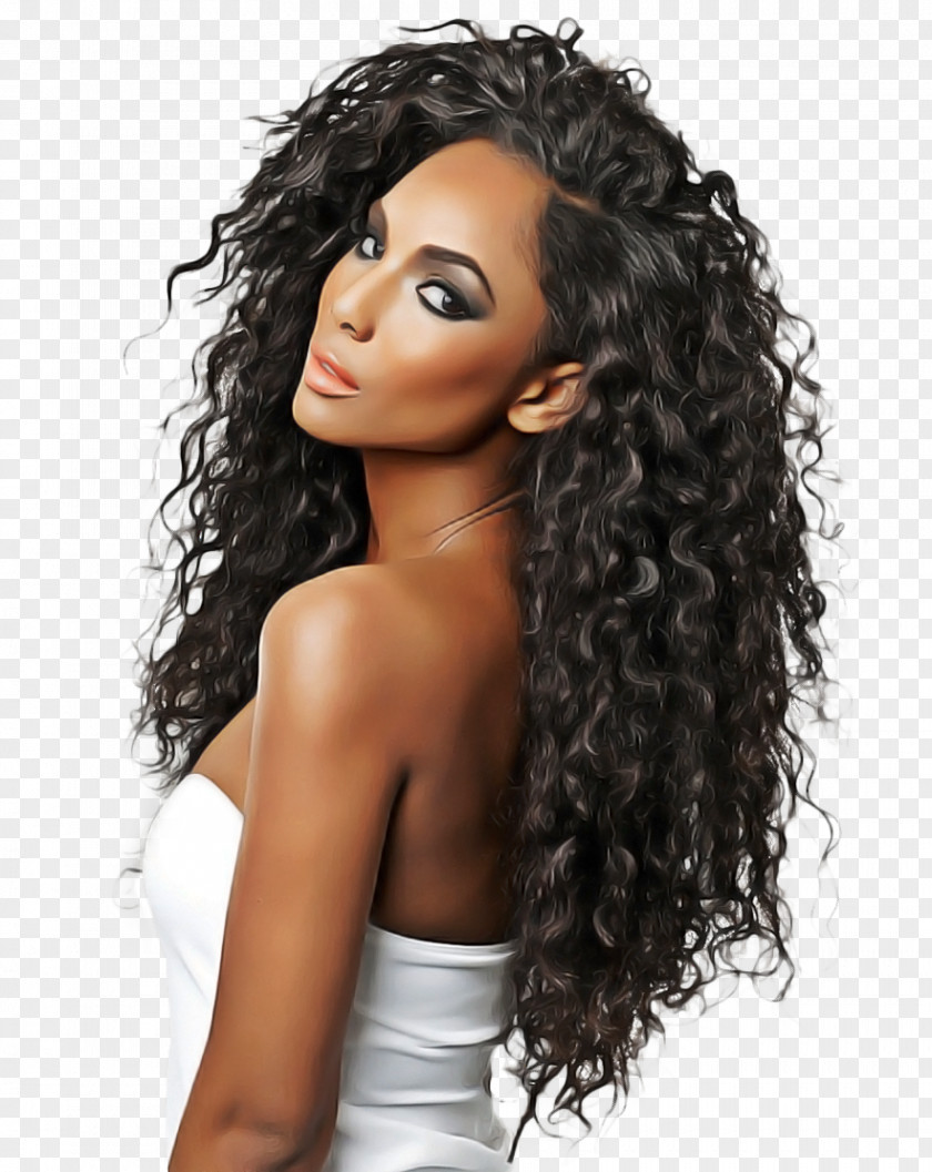 Ringlet Jheri Curl Hair Wig Clothing Hairstyle Costume PNG