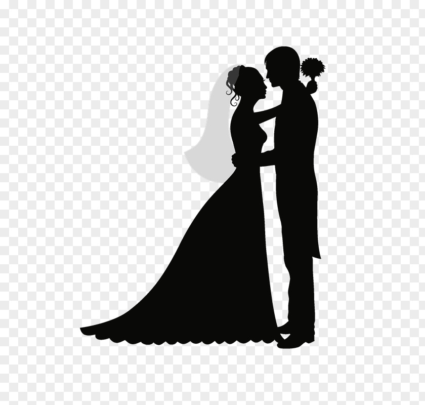 Silhouette Wedding Invitation Bridegroom PNG