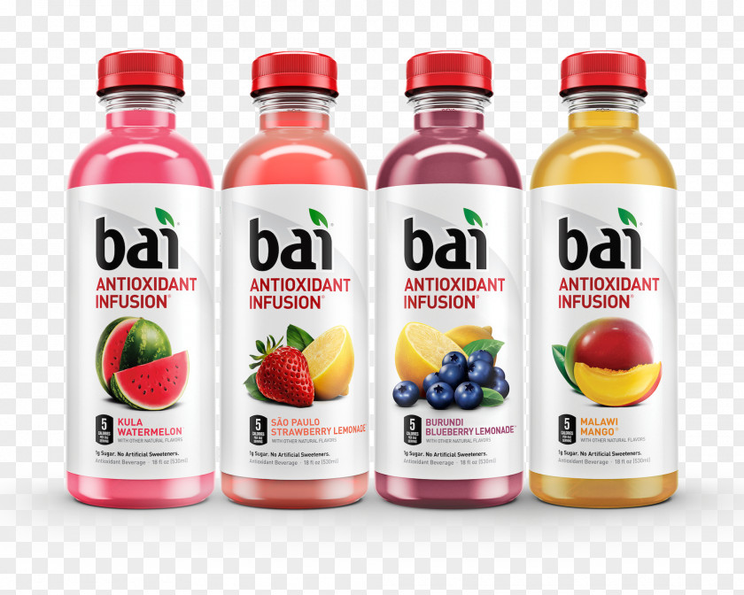 Strawberry Blueberry Fizzy Drinks Bai Brands Lemonade Carbonated Water Juice PNG