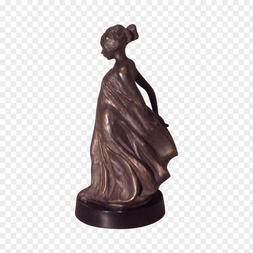 Art Deco Bronze Sculpture Statue Figurine PNG