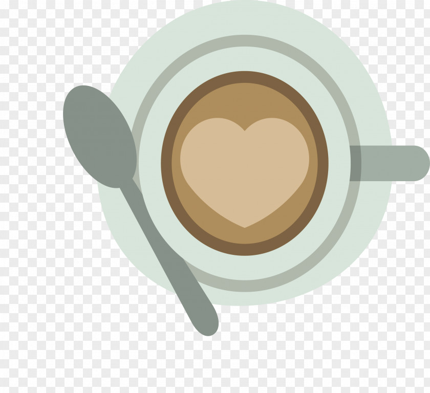 Cartoon Heart-shaped Coffee Cup Cafe Drawing PNG