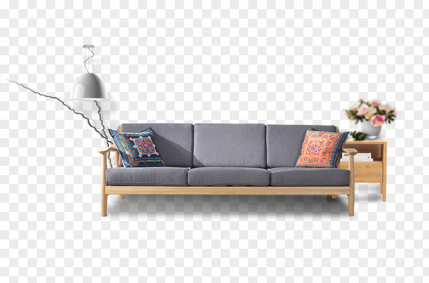 Fabric Sofa Bed Couch Loveseat PNG