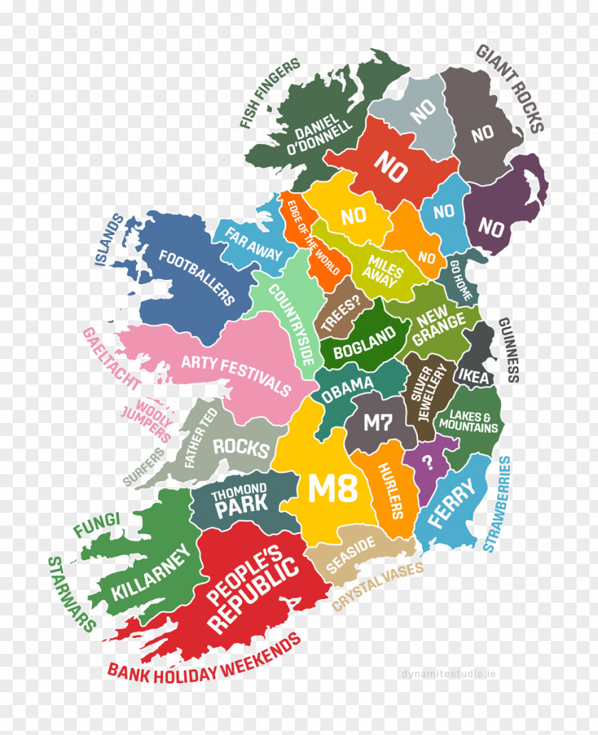 Map Counties Of Ireland County Carlow Stereotype Fermanagh PNG