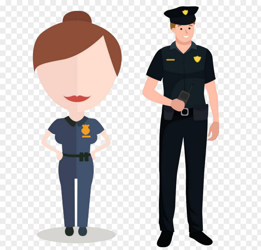 People Creative POLICE Police Officer Security Guard Cartoon PNG