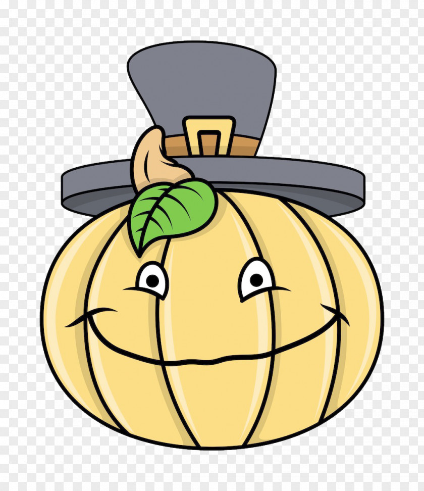 Wearing A Hat Pumpkin Calabaza Turkey Clip Art PNG