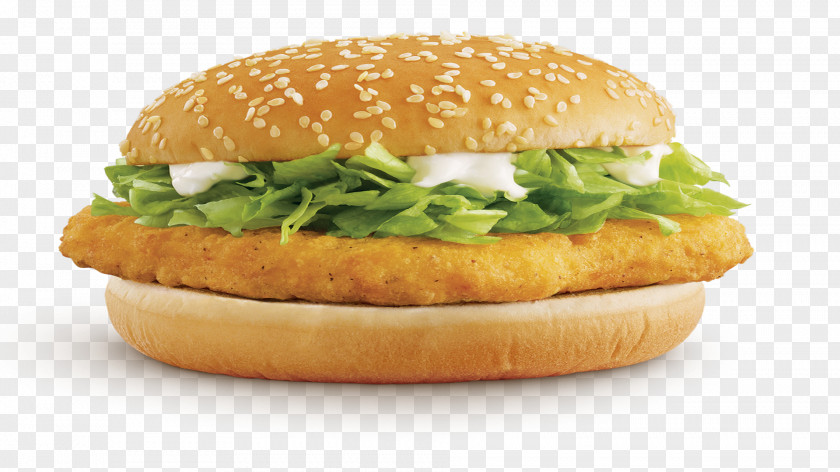 Crispy Chicken McChicken Sandwich Hamburger Cheeseburger Fast Food PNG