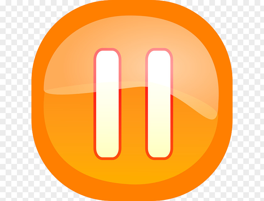 Orange Pause Button Download Free Content Clip Art PNG