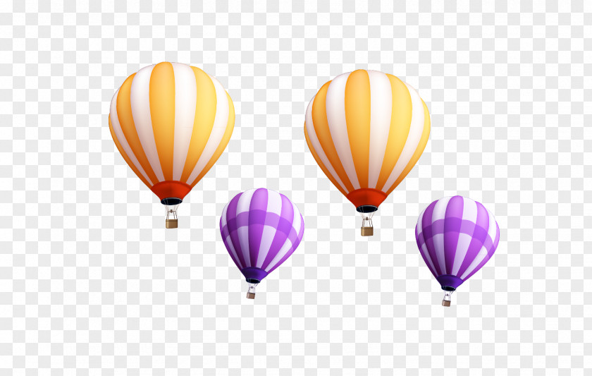 Hot Air Balloon Purple White Vector Material Computer File PNG