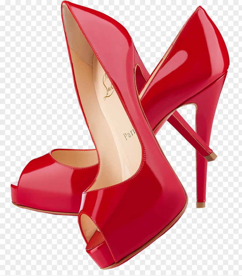 Louboutin Court Shoe High-heeled Footwear Peep-toe Patent Leather PNG