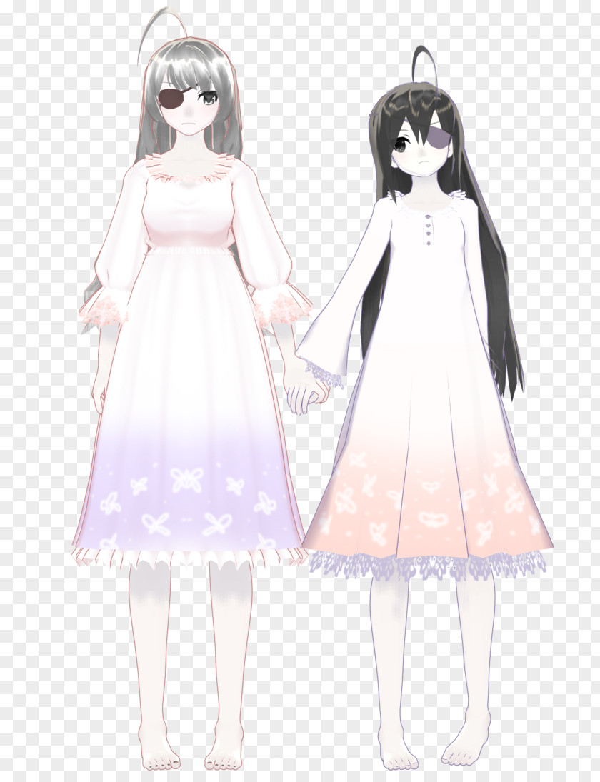 Nightdress Gown Costume Design Character PNG