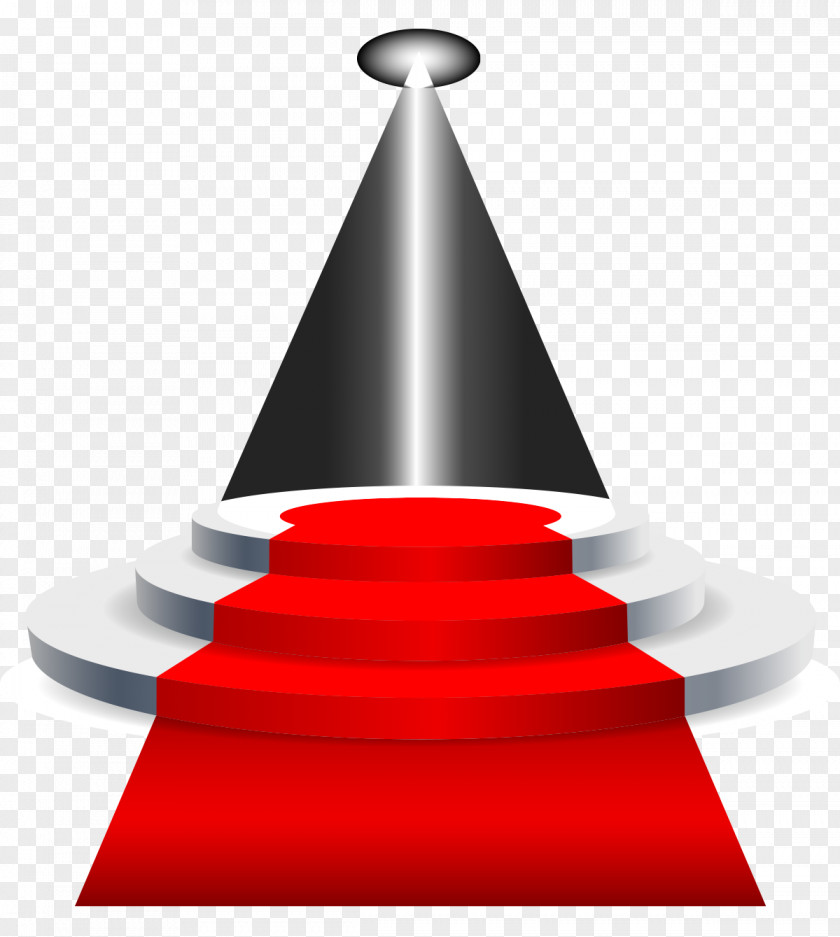 Vector Lecture Podium Red Carpet Lights Light Stage PNG