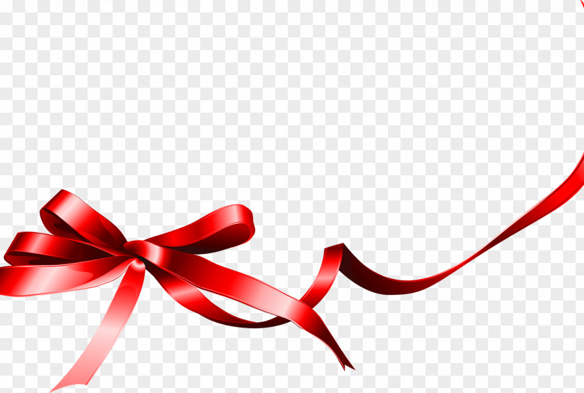 Creative Beautiful Red Bow Ribbon Valentine's Day PNG