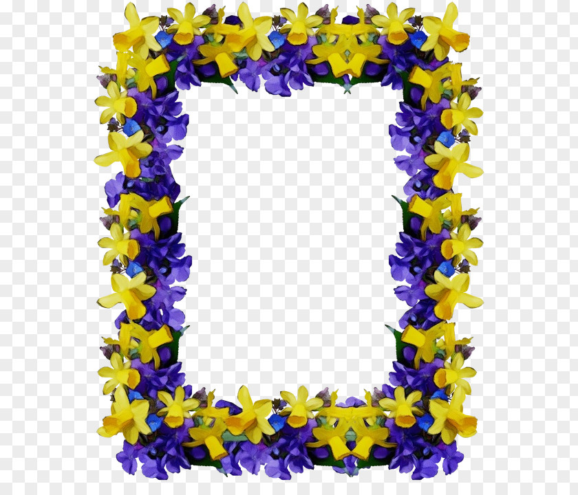 Purple Yellow Floral Spring Flowers PNG
