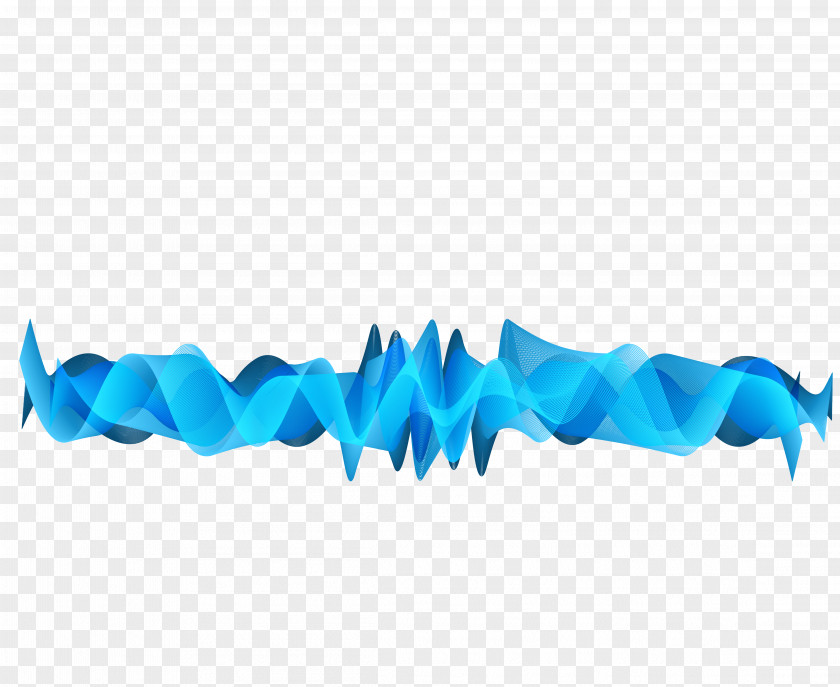 Vector Blue Sound Wave Curve Picture Adobe Illustrator PNG