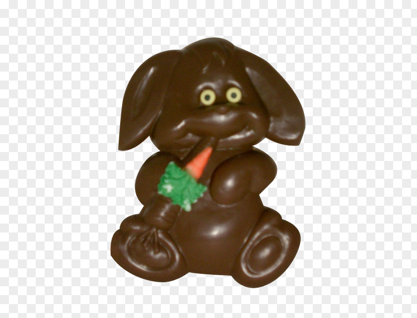 Chocolate Bunny Puppy Figurine Brown PNG