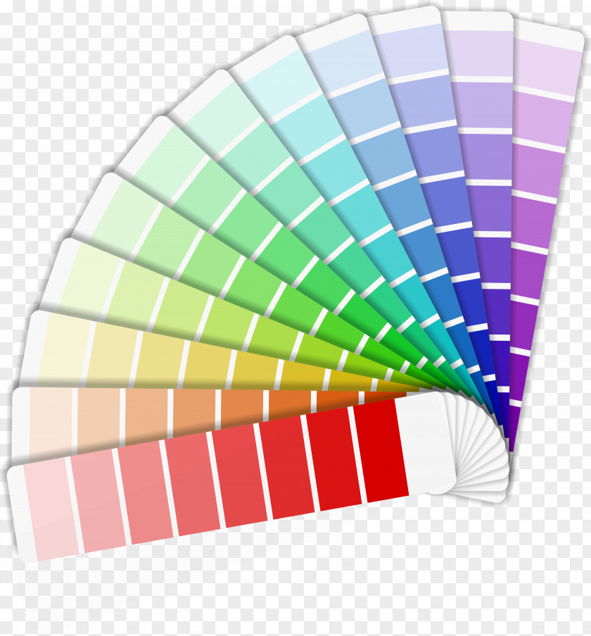 Color Difference Fan CMYK Model Chart Cdr PNG