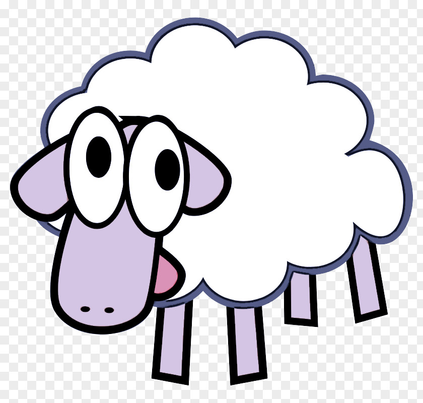 Sheep Bovine Cartoon Clip Art Snout Nose Line PNG