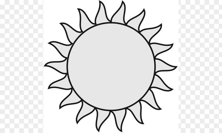 Sun Black And White Clip Art PNG