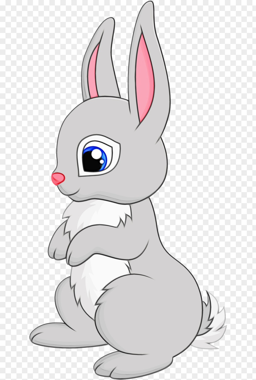 Art Style Easter Bunny Background PNG