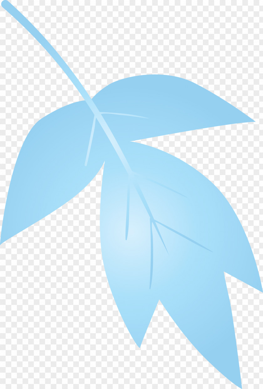 Blue Leaf Aqua Turquoise Azure PNG