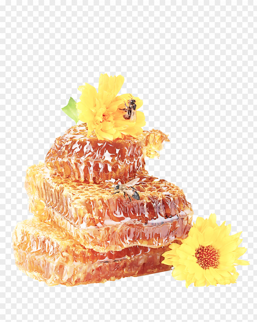 Dessert Dish Yellow Food Cuisine Baked Goods Honeybee PNG