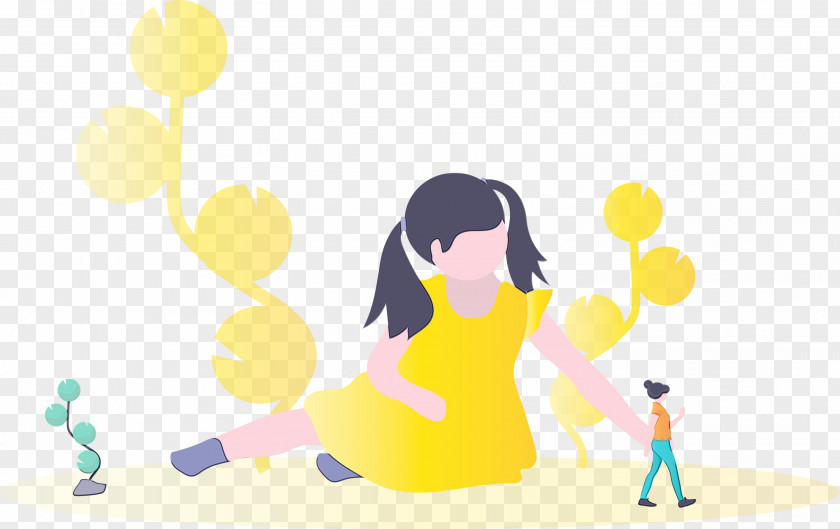 Cartoon Yellow Happy Smile PNG