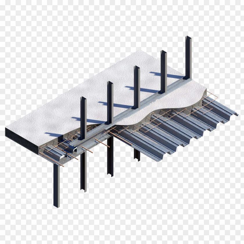 Profiled Deck Reinforced Concrete Floor Steel PNG