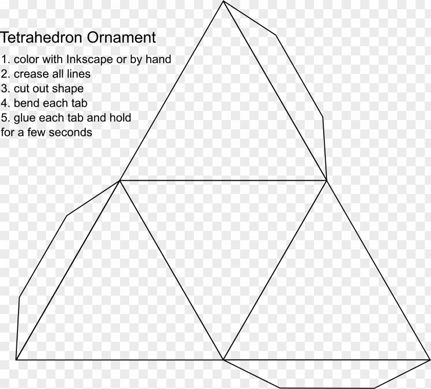 Triangle Truncated Tetrahedron Net Shape PNG