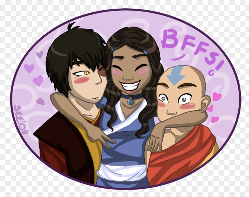 Aang Zuko Katara Sokka Avatar Fan Art PNG