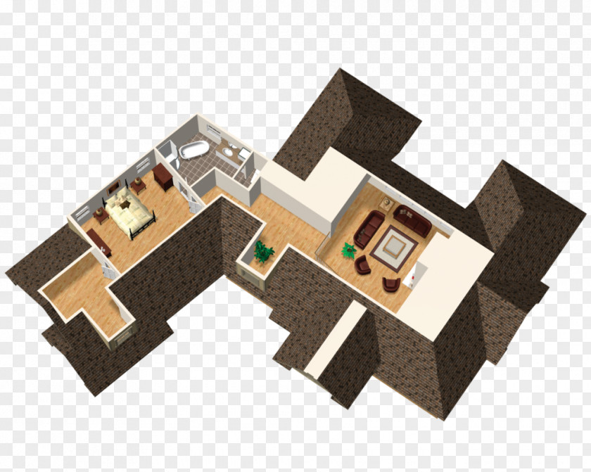 Bed Plan House Floor Living Room PNG