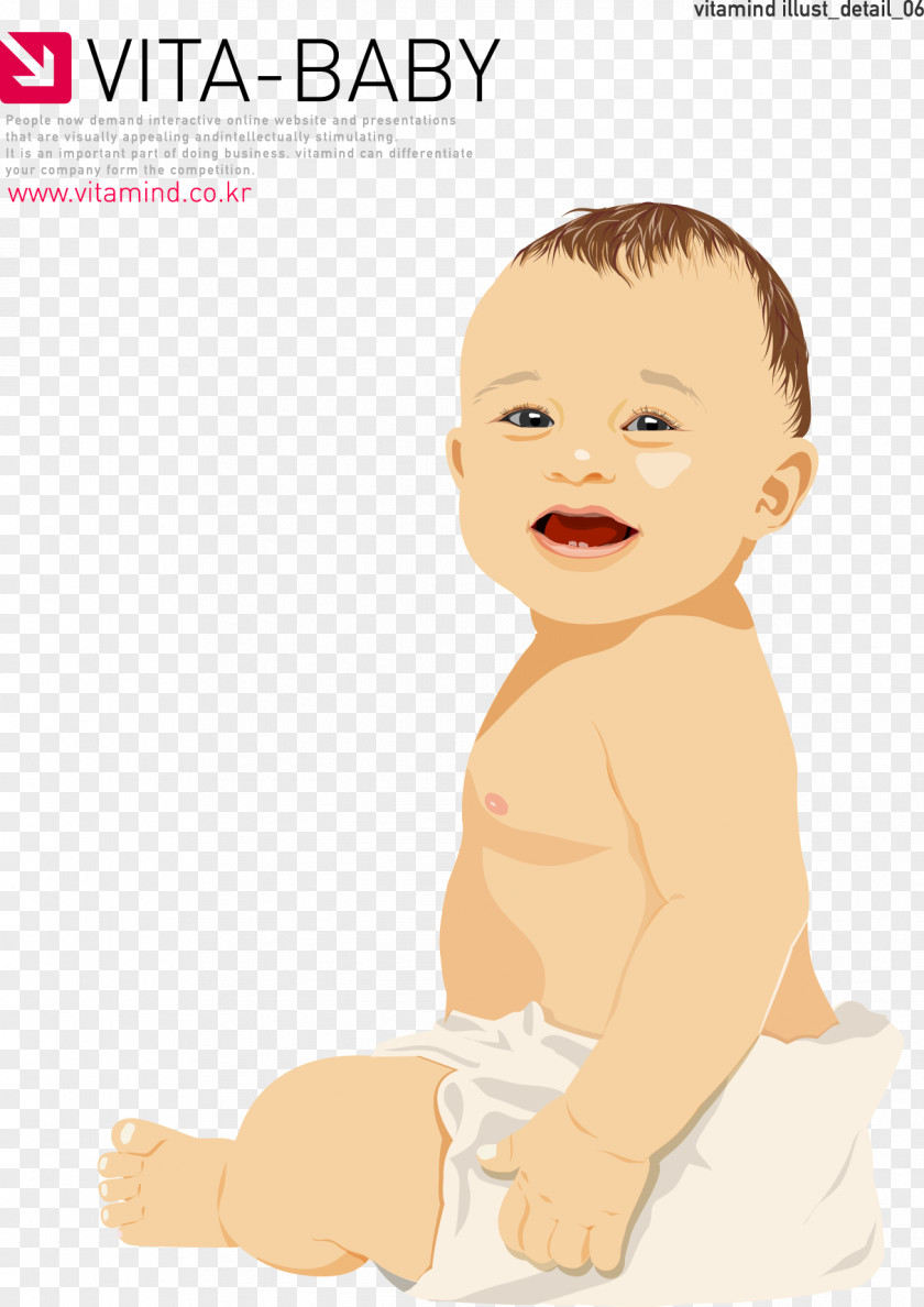 Hand Painted Baby Smiling Vector Infant Euclidean Smile PNG