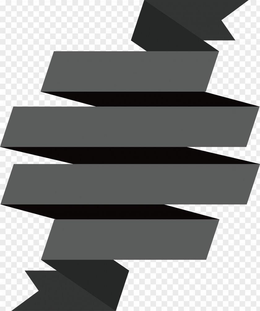 Spiral Ribbon Title Box Black And White PNG