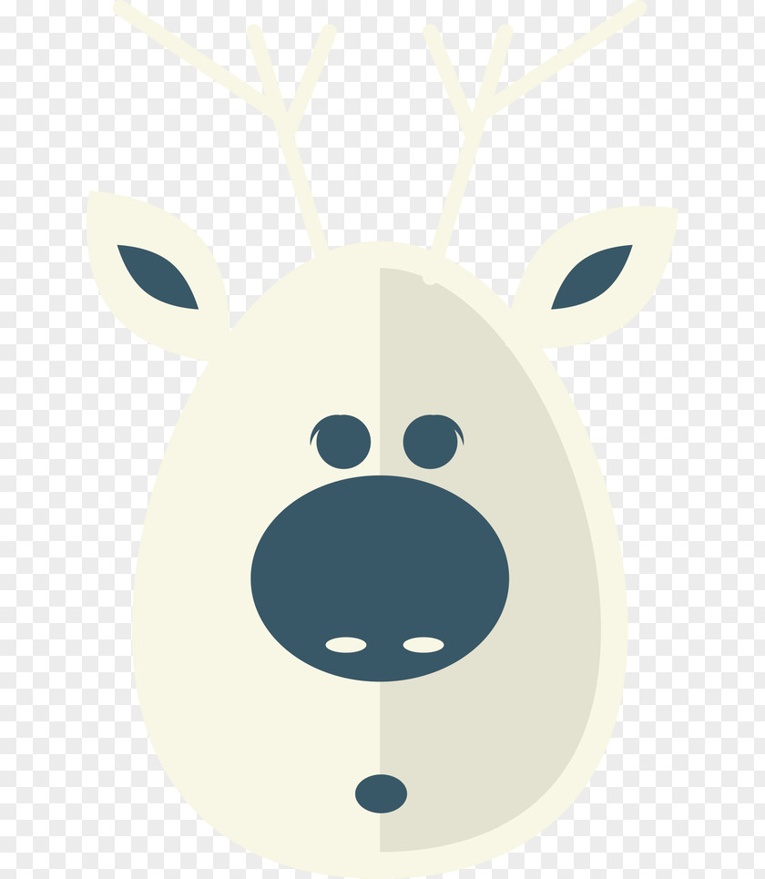 Vector White Deer Snout Clip Art PNG