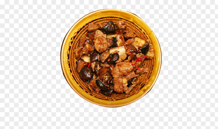 Mushrooms And Pork Dishes Caponata Barbecue Grill Chinese Cuisine Dish Meat PNG