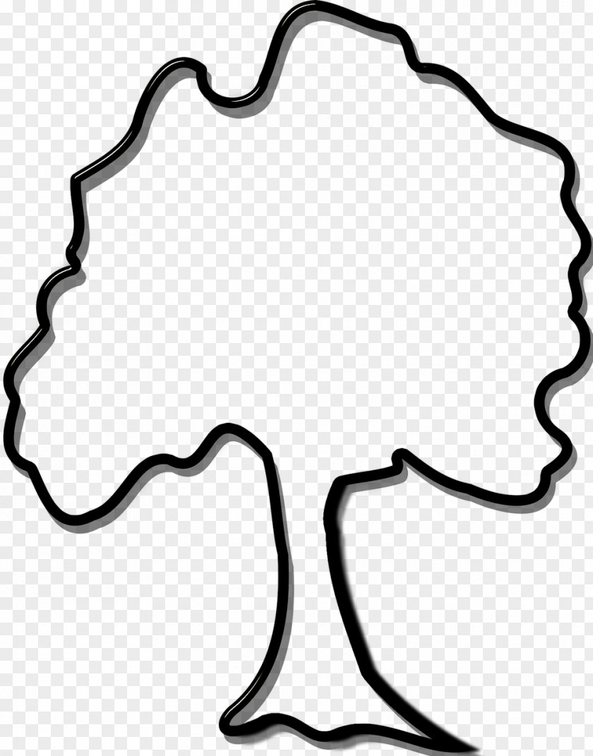 Peeps Outline Clipart Black White Clip Art Tree Image PNG