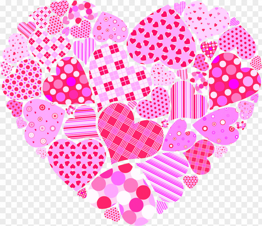 Pink Heart Pattern Magenta PNG