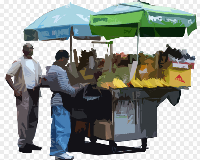 Food Street Architectural Rendering PNG