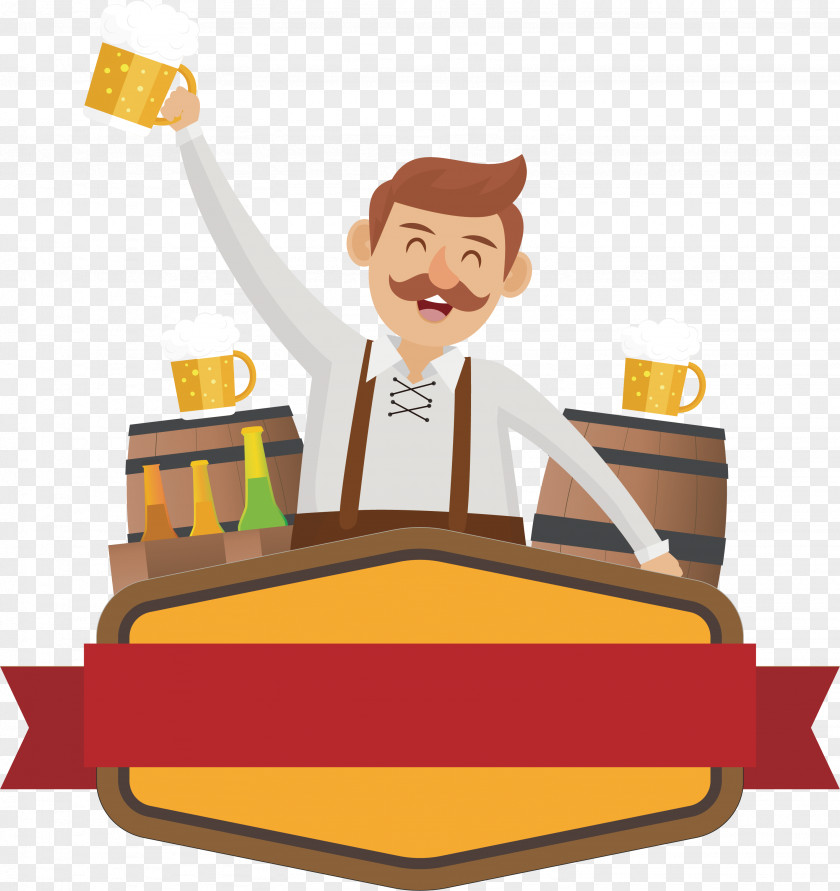 Hold Up The Glass In Your Hand Oktoberfest Germany 2018 Euclidean Vector Illustration PNG